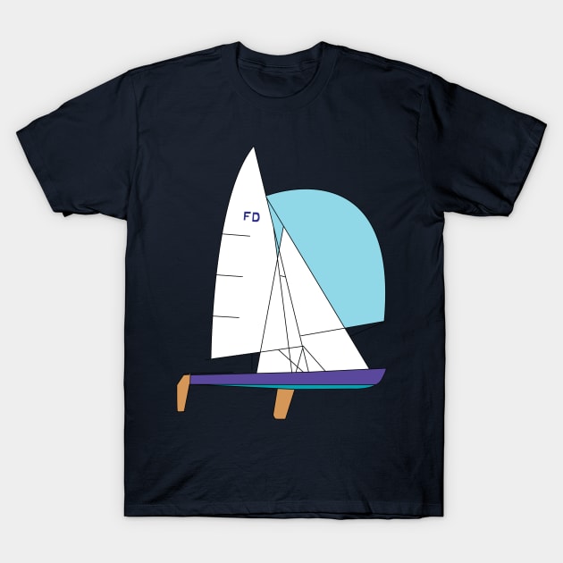 Flying Dutchman Sailboat T-Shirt by CHBB